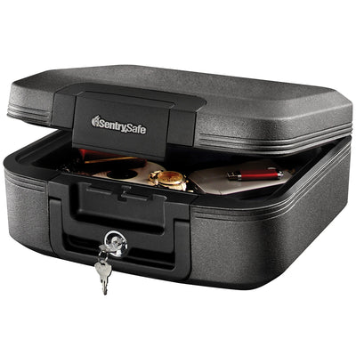 SentrySafe Privacy Lock Chest CHW20101 Black Portable Water & Fire