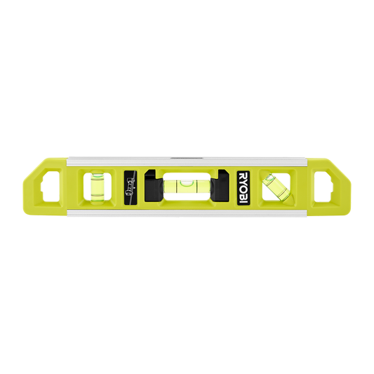 Ryobi 255mm 2 in 1 Torpedo Line Level - Magnetic Base - Durable Aluminium - Accurate Leveling - Auzzistore