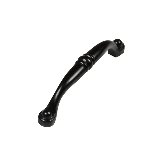 Kaboodle Antique Bow Handle - 96mm - Matt Black - Durable Kitchen Upgrade