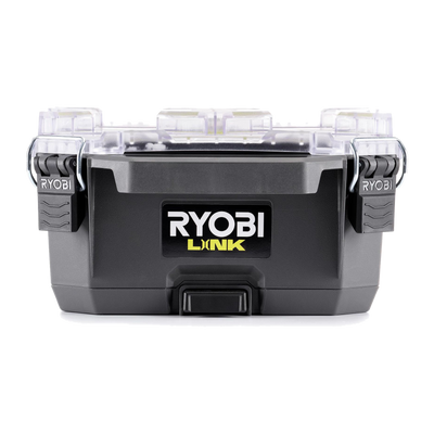 Ryobi Link Small Compact Parts Organiser - 267mm x 127mm x 508mm - IP65 Water Resistant - Detachable Bins