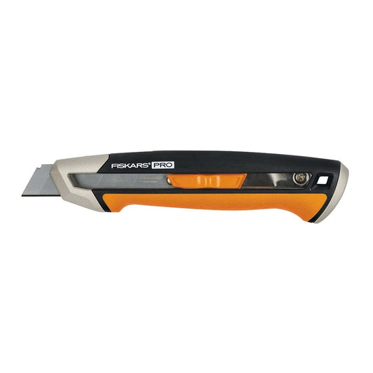 Fiskars 18mm Pro Carbonmax Snap Off Knife - Steel - 1 Piece - Auzzistore