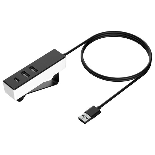 Antsig 3 Port USB Hub - 2x USB-A & 1x USB-C - 1.5m Cable - Black/White
