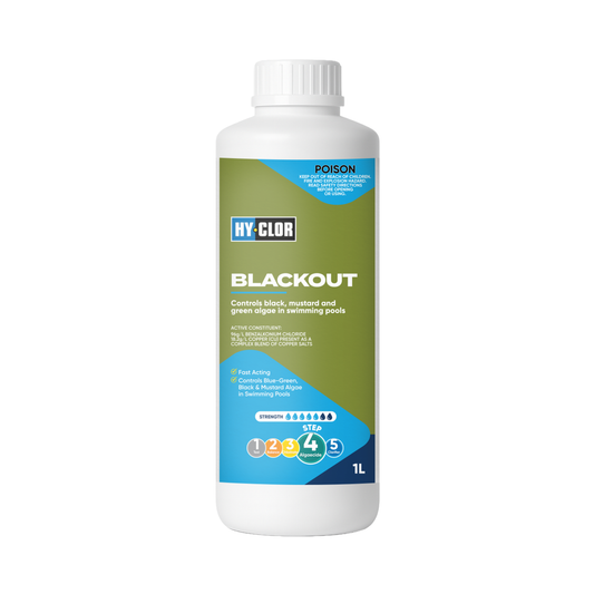 Hy Clor Pool Blackout - 1L - Benzalkonium Chloride - Algae Control