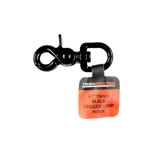 Taskmaster Black Trigger Swivel Snap Hook - 25mm Steel - Durable Design - Auzzistore