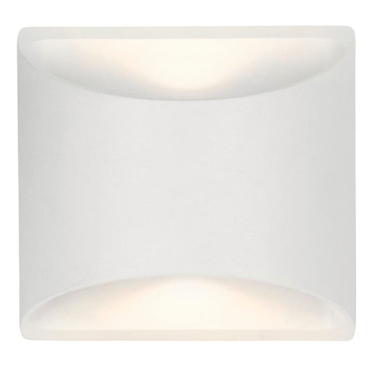 Brilliant 8W White Binley Up Down Wall Light - Energy Efficient - IP44 Rated