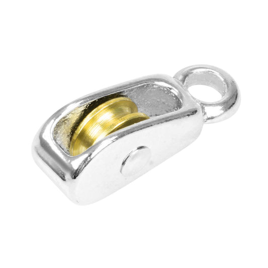 Pinnacle 20mm Nickel Plated Brass Pulley - 160kg Load Capacity - Durable - Auzzistore