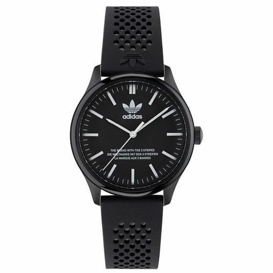 Adidas Originals Code One Watch Black Dial Ceramic Case Silicone Strap AOSY23031