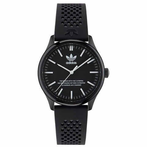 Adidas Originals Code One Watch Black Dial Ceramic Case Silicone Strap AOSY23031
