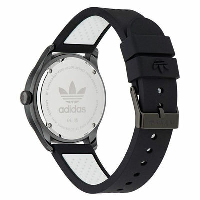 Adidas Originals Code One Watch Black Dial Ceramic Case Silicone Strap AOSY23031