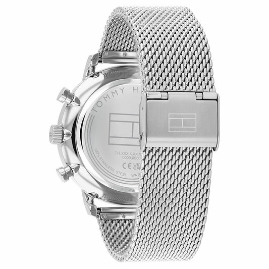 Tommy Hilfiger Legend Mens Watch 44mm Black Dial Stainless Steel Mesh 1710708 — image 2