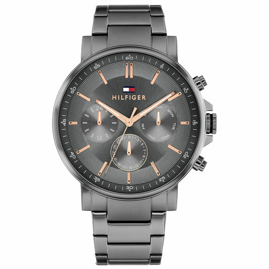 Tommy Hilfiger Tyson Grey Dial Grey Steel Men's Watch 1710711 - Auzzistore