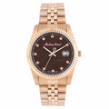 Mathey-Tissot Mens Watch 40mm Brown Dial Rose Gold Stainless Steel H710PRM