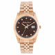 Mathey-Tissot Mens Watch 40mm Brown Dial Rose Gold Stainless Steel H710PRM