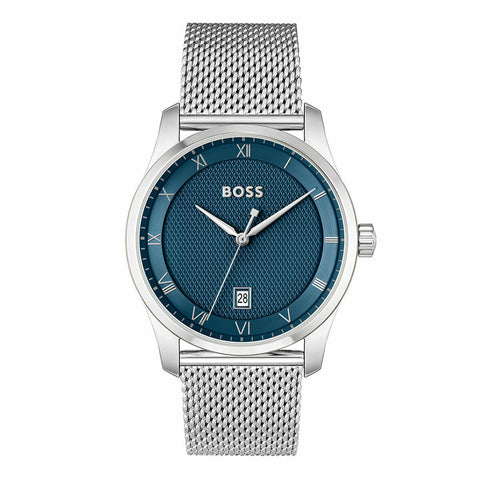 BOSS Principle Mens Watch Blue Dial Stainless Steel Date Function 1514115