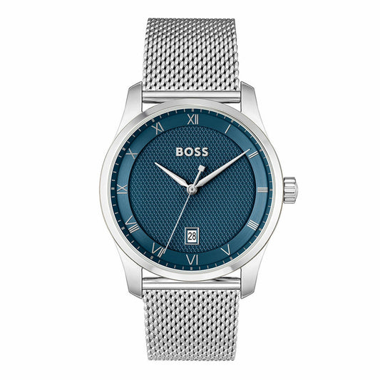 BOSS Principle Mens Watch Blue Dial Stainless Steel Date Function 1514115