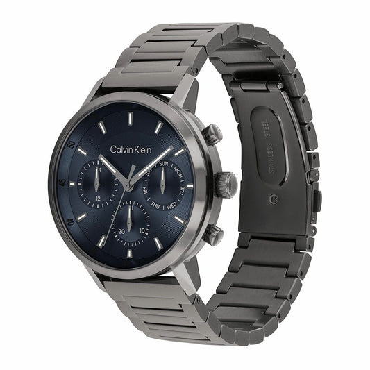 Calvin Klein Gauge Mens Watch 41mm Blue Dial Grey Steel Bracelet — image 2