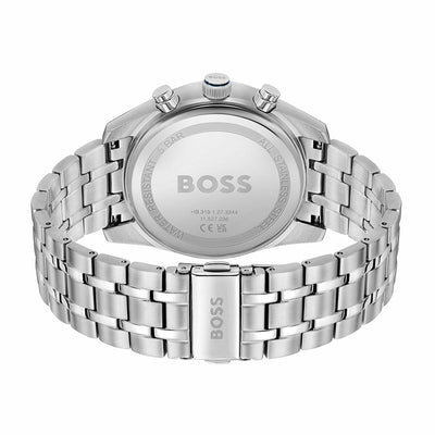 BOSS Skytraveller Mens Chronograph Watch Blue Dial Stainless Steel 1514216