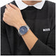 BOSS Skytraveller Mens Chronograph Watch Blue Dial Stainless Steel 1514216 — image 4