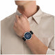 Calvin Klein Gauge Mens Watch 41mm Blue Dial Black Leather Strap — image 3