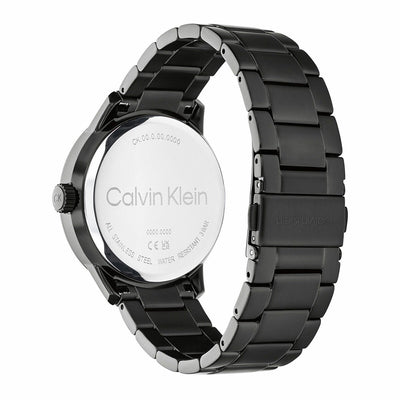 Calvin Klein Minimalistic Pilot Mens Watch 42mm Black Steel Case Black Dial