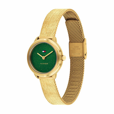 Tommy Hilfiger Demi 26mm Women's Watch Green Dial Gold Stainless Steel 1782812
