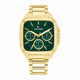 Tommy Hilfiger Herald Mens Watch 39mm Green Dial Gold Plated Steel 1792223