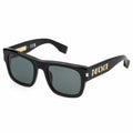 Police Men's Sunglasses SPLP33E 700Y Shiny Black Acetate Oval Grey/Green