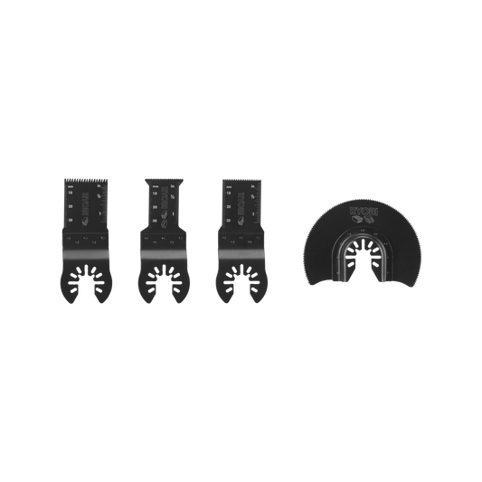 Ryobi 4 Piece Multi Tool Blade Set - 32mm to 88mm - Cutting Timber, Metal, Plasterboard, Plastic – view 2 - Auzzistore