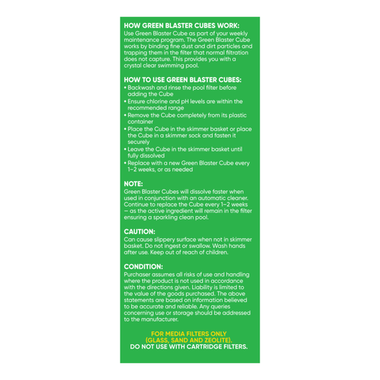 Hy-Clor Green Blaster Cube 2 Pack Water Soluble Gel Inhibits Algae – view 2 - Auzzistore