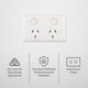 DETA Solid Plate Double Powerpoint - 250V 10A - ABS - Safe Design