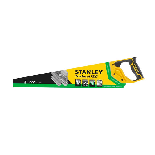 Stanley Tradecut Saw 500mm 8 TPI - Grey - Ergonomic Handle – view 2