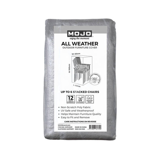 Mojo All Weather 6 Stack of Chairs Cover 600mm x 1000mm - UV Resistant, Weatherproof