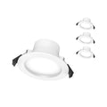Click 8W Recessed CCT Downlight - 90mm - IP54 - 4 Pack - Water-Resistant