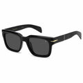 David Beckham Men's DB 7100/S 807 Sunglasses Black Acetate Grey