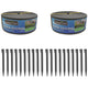 Greenlife Plastic Garden Edging 2 x 1000 x 7.5cm With 20 Pegs Black