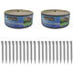 Greenlife Plastic Garden Edging 2 x 1000 x 7.5cm With 20 Pegs Slate Grey