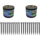 Greenlife Plastic Garden Edging 2 x (1000 x 15cm) With 20 Pegs Black
