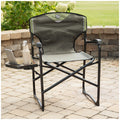Timber Ridge Portable Director Chair with Side Table 2 Pack Sage Green