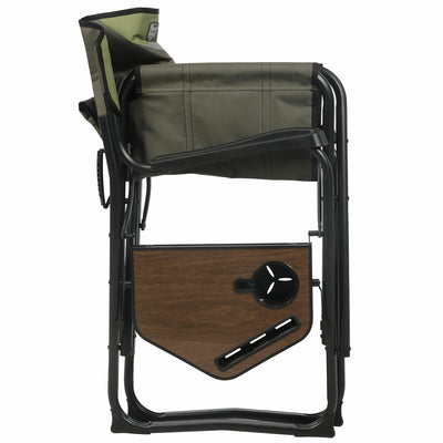 Timber Ridge Portable Director Chair with Side Table 2 Pack Sage Green