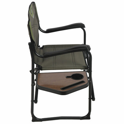 Timber Ridge Portable Director Chair with Side Table 2 Pack Sage Green