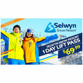 Selwyn Snow Resort Ski Lift 1 Day Pass NSW Winter Family Use