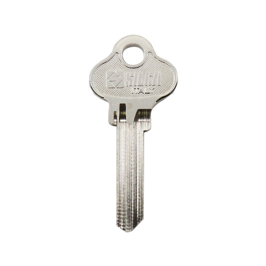Ehi aus1 Silver Blank Key - Nickel Plated Brass - Compatible with House, Padlock, Locker Keys – view 2 - Auzzistore