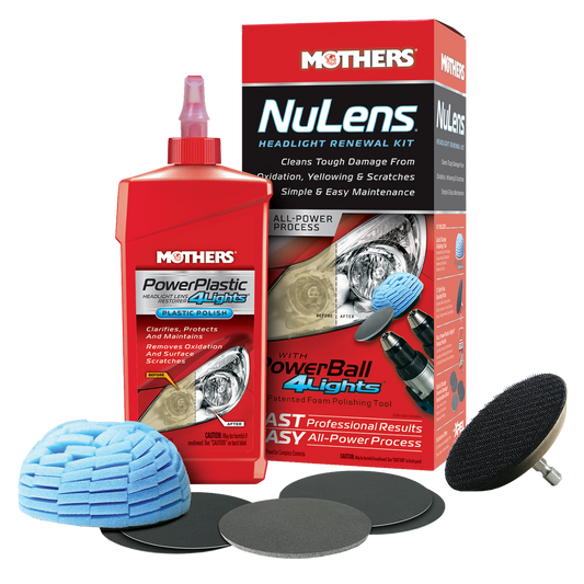 Mothers Nulens Headlight Renewal Kit - 236ml - Restores Clarity - Clear - Auzzistore