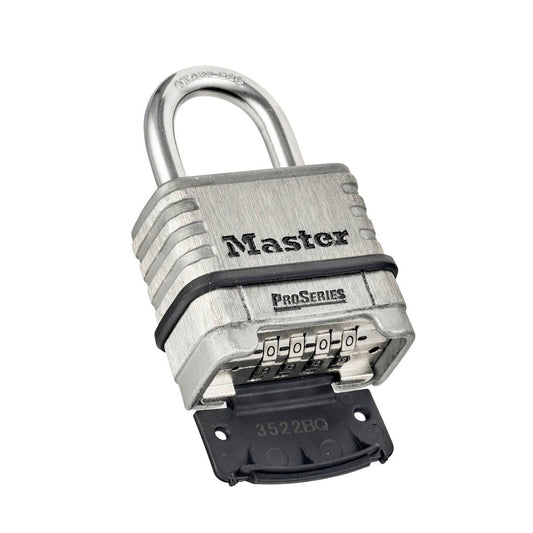 Master Lock Combination Padlock - 57mm - Stainless Steel - Resettable - Auzzistore