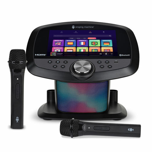 Singing Machine Vocal Hero WiFi Karaoke System, 10 Inch Touch Screen, 2 Wireless Mics, HDMI ISM9027