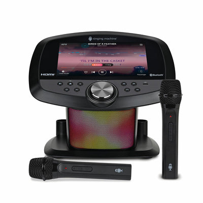 Singing Machine Vocal Hero WiFi Karaoke System, 10 Inch Touch Screen, 2 Wireless Mics, HDMI ISM9027