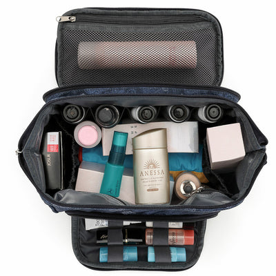 Tosca Water-Resistant Grooming Organiser TCA581 Black Nylon Capacity 1 Litre