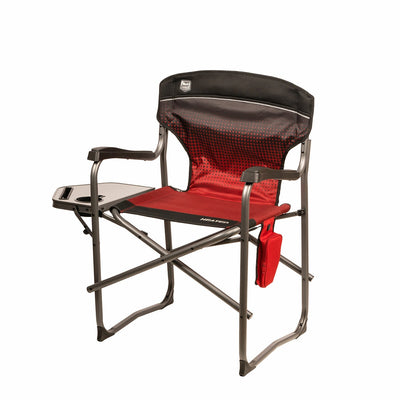 Timber Ridge Heated Rechargeable Director's Chair with Side Table FC-065M Red