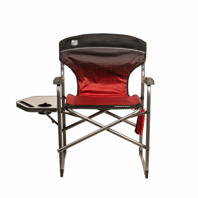 Timber Ridge Heated Rechargeable Director's Chair with Side Table FC-065M Red