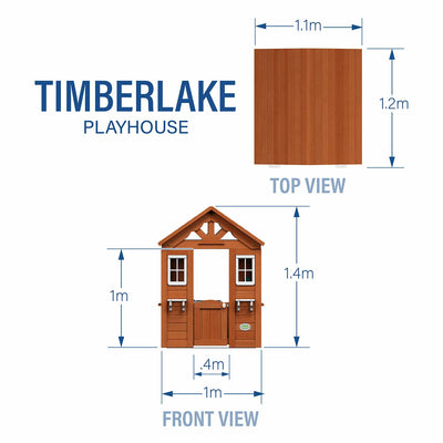 Backyard Discovery Timberlake Wooden Cedar Kids Cubby House Durable
